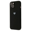 Kép 1/2 - Tok, Silicone Heart, erősített szilikon hátlap, Xiaomi Redmi 9A / 9AT, minta 1 (szív), fekete, bliszteres