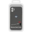 Tok, Silicone Heart, erősített szilikon hátlap, Apple Iphone 13 Pro Max (6,7"), minta 1 (szív), fekete, bliszteres