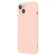 Kép 1/2 - Tok, Silicone Heart, erősített szilikon hátlap, Apple Iphone 12 Pro (6,1"), minta 1 (szív), rózsaszín, bliszteres