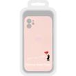 Tok, Silicone Heart, erősített szilikon hátlap, Apple Iphone 13 (6,1"), minta 1 (szív), rózsaszín, bliszteres