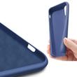 Tok, erősített szilikon hátlap, Apple Iphone 13 Pro Max (6,7"), sötétkék