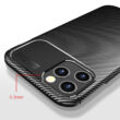 Tok, Carbon Elite, szilikon hátlapvédő, Apple Iphone 12 / 12 Pro (6,1"), fekete