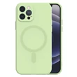 Kép 1/2 - Tok, MagSilicone, szilikon hátlap, Apple Iphone 12 (6,1"), menta zöld