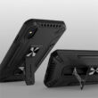 Tok, Shock Armor, mágneses ütésálló hátlap, szilikon kerettel, kihúzható álvánnyal, Apple Iphone 12 (6,1"), fekete