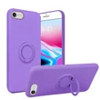 Kép 2/2 - Tok, Silicone RING, mágneses szilikon hátlap, gyűrűs ujjtartóval, Apple Iphone 14 (6,1"), lila