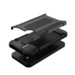 Tok, Armor aluminium hátlap, szilikon kerettel, Apple Iphone 12 / 12 Pro (6,1"), fekete