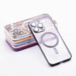 Tok, Electro Mag, szilikon hátlap, kameravédő lencsével, Apple Iphone 13 (6,1"), átlátszó, ezüst kerettel