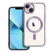 Kép 1/2 - Tok, Electro Mag, szilikon hátlap, kameravédő lencsével, Apple Iphone 15 Plus (6,7"), átlátszó, sötétlila kerettel