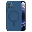Kép 1/2 - Tok, MagSilicone, szilikon hátlap, Apple Iphone 12 (6,1"), sötétkék