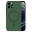 Kép 1/2 - Tok, MagSilicone, szilikon hátlap, Apple Iphone 13 Pro Max (6,7"), sötétzöld
