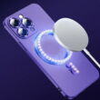 Tok, MagSilicone, szilikon hátlap, kameravédő lencsével, Apple Iphone 13 (6,1"), halvány lila