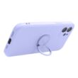 Tok, Silicone RING, mágneses szilikon hátlap, gyűrűs ujjtartóval, Apple Iphone 12 Pro Max (6,7"), halvány lila
