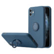 Tok, Silicone RING, mágneses szilikon hátlap, gyűrűs ujjtartóval, Apple Iphone 12 (6,1"), kék