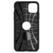 Tok, SPIGEN Rugged Armor , TPU hátlap, Apple Iphone 12 / 12 Pro (6,1"), matt fekete, bliszteres