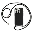 Kép 1/2 - Tok, Strap Silicone, Apple Iphone 15 Pro (6,1"), szilikon hátlapvédő, állítható pánttal, minta 1, fekete