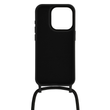Tok, Strap Silicone, Apple Iphone 12 / 12 Pro (6,1"), szilikon hátlapvédő, állítható pánttal, minta 1, fekete
