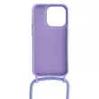 Tok, Strap Silicone, Apple Iphone 13 (6,1"), szilikon hátlapvédő, állítható pánttal, minta 1, lila