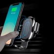Kép 3/3 - Autós tartó, gravitációs autós tartó szellőzőrácsra, Baseus (WXYL-01), wireless töltés, fekete, bliszteres