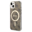 Kép 1/2 - Tok, Guess /GUHMP15SH4STW/, 4G IML, MagSafe, Apple Iphone 15 (6,1"), barna