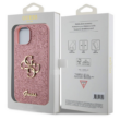 Tok, Guess /GUHCP15SHG4SGP/, PU Fixed Glitter 4G Metal Logo, Apple Iphone 15 (6,1"), rózsaszín