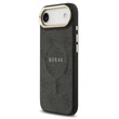 Kép 1/2 - Tok, Guess /GUHMP17SP4MSEGCK/, PU Leather 4G Gold Frame MagSafe, Apple Iphone 17 (6,3"), fekete