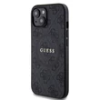Kép 1/2 - Tok, Guess /GUHMP15LG4GFRK/, PU Leather 4G Colored Ring MagSafe, Apple Iphone 15 Pro (6,1”), fekete