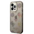 Kép 1/2 - Tok, Guess /GUHCP14LHTPPTK/, PC/TPU Peony Glitter, Apple Iphone 14 Pro (6,1"), fekete