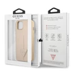 Kép 2/2 - Tok, Guess /GUHCP13MPSATLE/, PU Saffiano Triangle, Apple Iphone 13 (6,1"), bézs