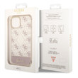Tok, Guess /GUHCP14LHG4MHP/, PC/TPU Peony Glitter Script Logo, Apple Iphone 14 Pro (6,1"), rózsaszín