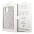 Tok, Guess /GUHCP15LP4TDPP/, PU 4G Strass Triangle Metal Logo, Apple Iphone 15 Pro (6,1"), rózsaszín