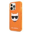 Kép 1/2 - Tok, Karl Lagerfeld /KLHCP13LCHTRO/, Apple Iphone 13 Pro (6,1"), TPU Choupette Head, narancssárga