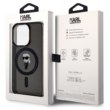 Tok, Karl Lagerfeld /KLHMP15LHFCKNOK/, Apple Iphone 15 Pro (6,1"), IML Ikonik MagSafe Compatible, fekete