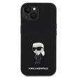 Kép 1/2 - Tok, Karl Lagerfeld /KLHCP15SSMHKNPK/, Apple Iphone 15 (6,1"), Liquid Silicone Metal Ikonik, fekete