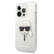 Kép 1/2 - Tok, Karl Lagerfeld /KLHCP13LKHTUGLS/, Apple Iphone 13 Pro (6,1"), Karl Head, csillogó átlátszó