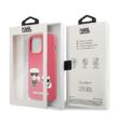 Tok, Karl Lagerfeld /KLHCP13LSSKCP/, Apple Iphone 13 Pro (6,1"), Karl & Choupette Liquid Silicone, rózsaszín