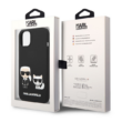 Tok, Karl Lagerfeld /KLHCP14SSSKCK/, Apple Iphone 14 (6,1"), Karl Lagerfeld and Choupette Liquid Silicone, fekete