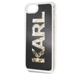 Kép 1/2 - Tok, Karl Lagerfeld /KLHCI8KAGBK/, Liquid Glitter, Apple Iphone 7 / 8 / SE (2020 / 2022), Karl Logo, fekete, arany csillámmal
