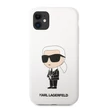 Kép 1/2 - Tok, Karl Lagerfeld /KLHCP13MSNIKBCH/, Apple Iphone 13 (6,1"), Liquid Silicone Ikonik NFT, fehér