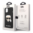 Tok, Karl Lagerfeld /KLHMP14LSLKHBK/, Apple Iphone 14 Pro (6,1"), MagSafe Compatible, Liquid Silicone Karl Head, fekete