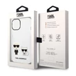 Kép 2/2 - Tok, Karl Lagerfeld /KLHCP14MCKTR/, Apple Iphone 14 Plus (6,7"), PC/TPU Ikonik Karl and Choupette, átlátszó