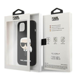 Tok, Karl Lagerfeld /KLHCP13XSLKHBK/, Apple Iphone 13 Pro Max (6,7"), Liquid Silicone Karl Head, fekete