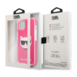 Tok, Karl Lagerfeld /KLHCP13XTPECPI/, Apple Iphone 13 Pro Max (6,7"), TPE Choupette Head, rózsaszín