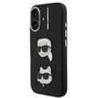 Kép 1/2 - Tok, Karl Lagerfeld /KLHCP16SPSFDHPK/, Apple Iphone 16 (6,1"), Grained PU K&CH Heads, fekete