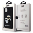 Tok, Karl Lagerfeld /KLHCP13M3DRKCNK/, Apple Iphone 13 (6,1"), 3D Rubber Karl and Choupette, fekete