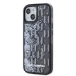 Kép 1/2 - Tok, Karl Lagerfeld /KLHCP15SLKLGKCCK/, Apple Iphone 15 (6,1”), Liquid Glitter Monogram Gradient, fekete