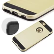 Kép 2/2 - Tok, Panzer Moto, szálcsiszolt aluminium hátlap, szilikon kerettel, Apple iPhone 7 / 8, arany