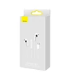Kép 1/2 - Headset, Baseus Encok C17 /NGCR010002/, Type-C csatlakozóval, felvevőgombos, hangerőszabályzós, fehér, bliszteres