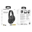 Kép 2/2 - Bluetooth headset, Borofone BO23, sztereó fejhallgató mikrofonnal, fekete, bliszteres
