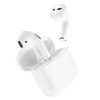 Kép 2/2 - Bluetooth headset, Borofone BW34, vezeték nélküli fülhallgató, töltő tokkal, Lightning USB kábel, fehér, bliszteres