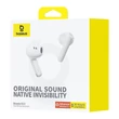 Kép 1/2 - Bluetooth headset, Baseus Bowie E13 /A00059701217-Z1/, vezeték nélküli fülhallgató, töltő tokkal, fehér, bliszteres